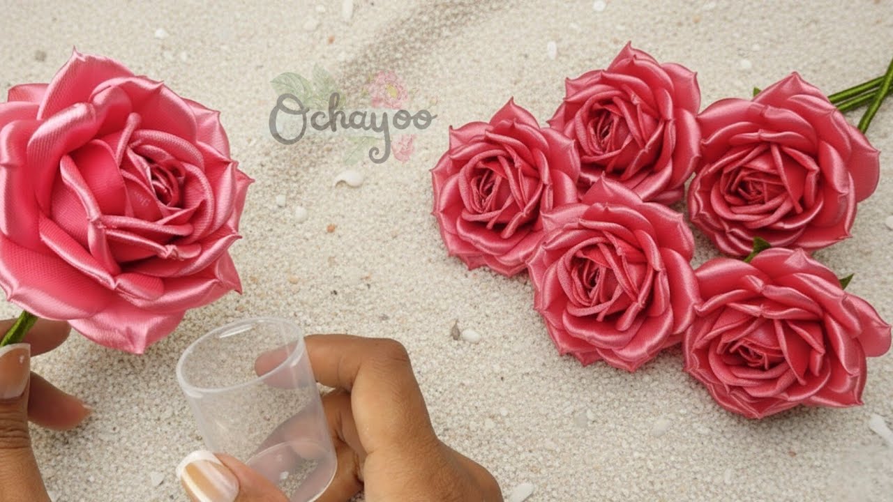 ​🤯The Secret to Perfect Satin Ribbon Roses! Flower Craft With Simple Tricks 🌹