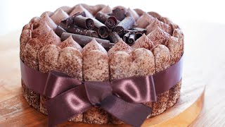 Make a soft and rich chocolate Charlotte cake. 🍫 Charlotte cake / Cup measure