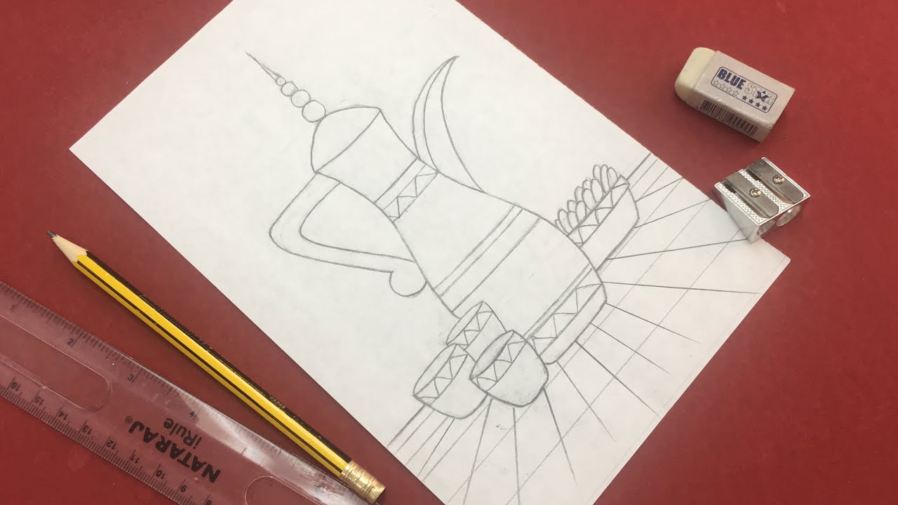 اسس التصميم في الرسم الصف السادس الابتدائي*كيفية رسم دلة القهوة*الفصل  الاول*Ahmed Farhat*