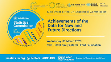 UNSC-54, side event on Achievements of the Data for Now and future directions