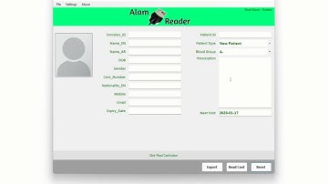 6- Save Setting Templates and swtich templates - Alam Emirates ID Reader desktop application