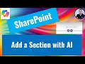 SharePoint Pages: Create a Sections with AI (Copilot)