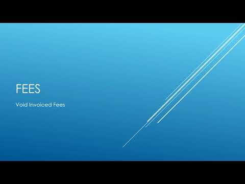 Accela Fees - Void Invoiced Fees