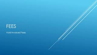 Accela Fees - Void Invoiced Fees