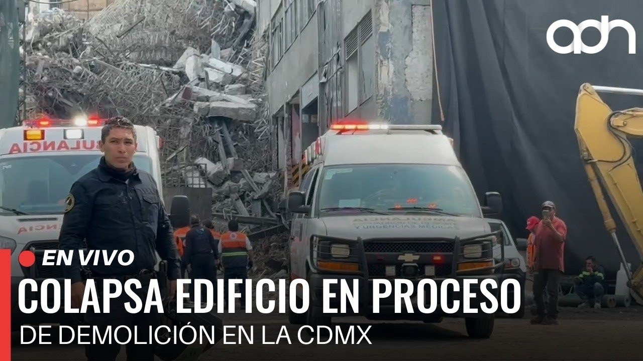 Colapsa edificio cerca del Metro San Antonio Abad; hay lesionados