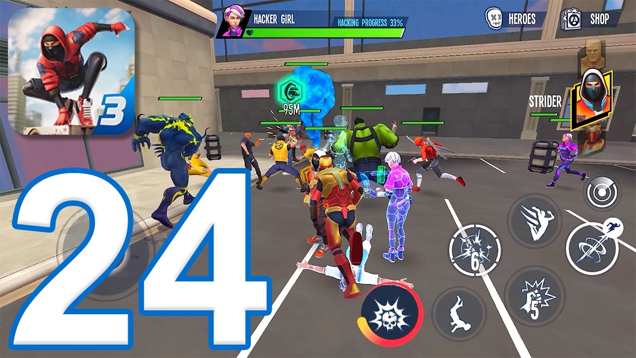 Super Fighter 3 - Gameplay Walkthrough Part 24 - Squad Battle Mode & Auto Battle Mode (iOS, Android)