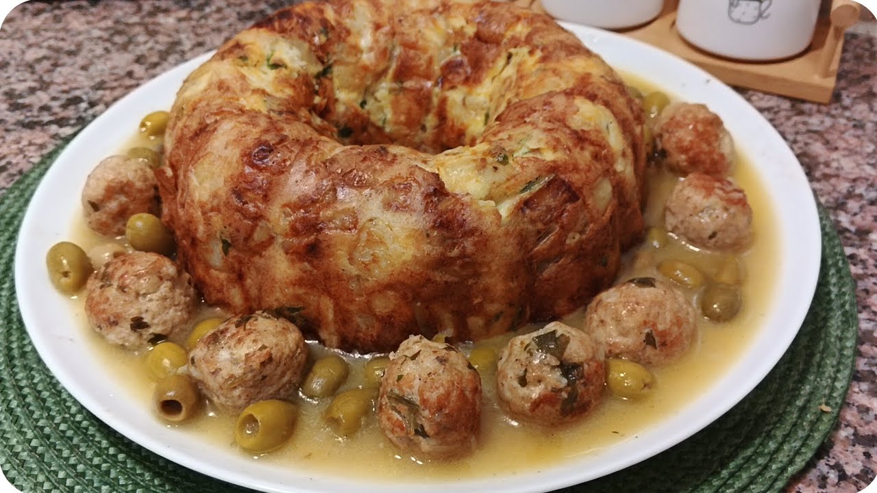 وصفات رمضانية 👌موسكوتشو مالح فاخر بحشو مفرمج وصوص بلونش واحد البنة خطيييرة 😋