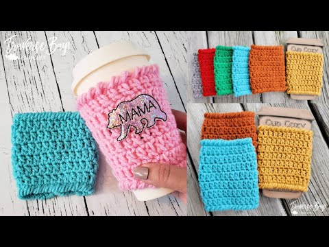 Easy Cup Cozy with Plush Yarn – The Yarn Bowl Crochet