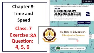 Exercise 8A Questions 4, 5, 6 – Complete solution (Time) – APS Math Class 7.