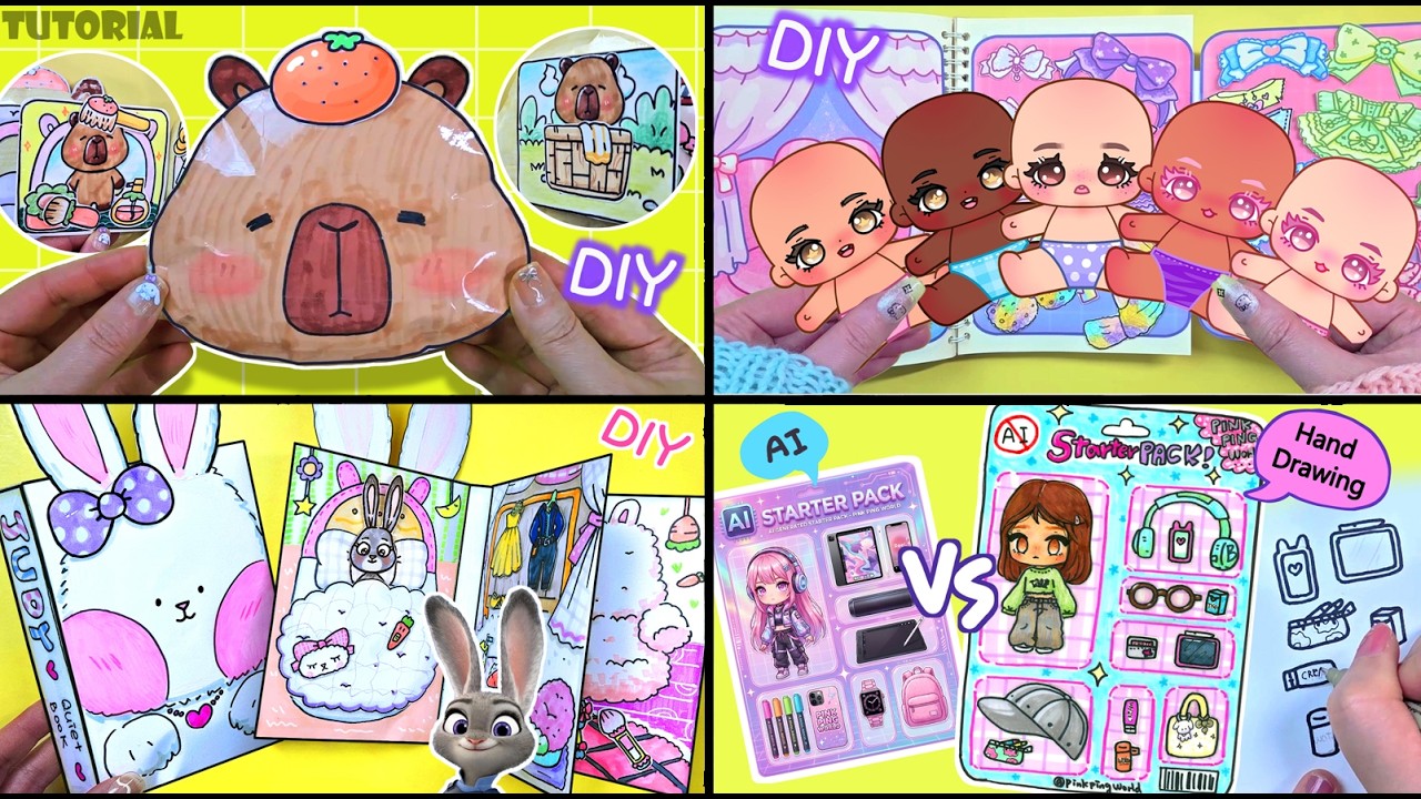 Papercraft Work Video Paper DIY🤩6 Best Paper Craft Videos Compilation 종이 놀이 모음 ...