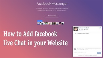 How to Add facebook live Chat in your Website