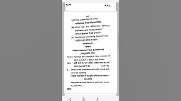 b.ed (first year) Examination,2021 Methods of Teaching Civics