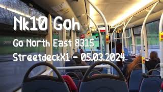 49A - Go North East 8315 - Nk10 Goh - Optare Versa V1110