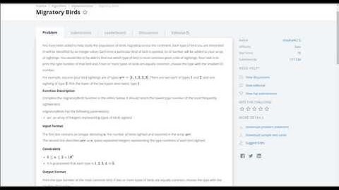 Hackerrank Migratory Birds Java Solution