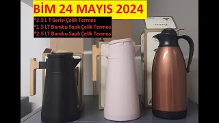 BİM 24 MAYIS 2024 | BAMBU SAPLI ÇELİK TERMOSLAR - 2.5 LT TERMOS #bimaktüel #keşfet