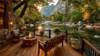 Early Summer Nature Sounds for Sleep | Campfire and Water Ambience