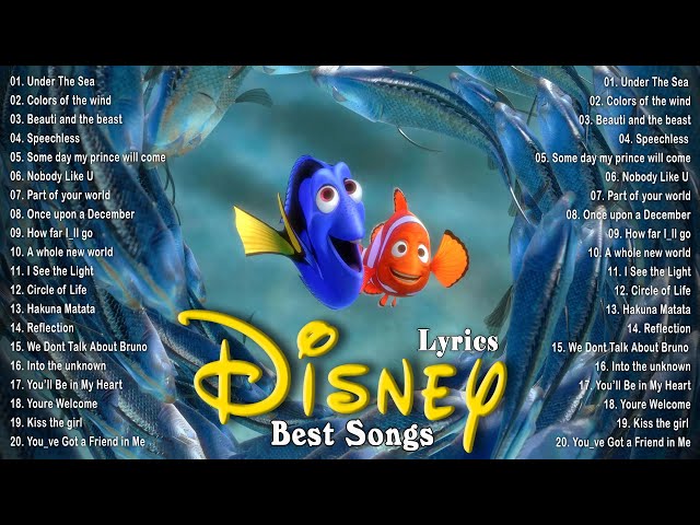 The Best Disney Songs With Lyrics 🌈 Classic Disney Soundtracks 🎬 The Little Mermaid, Mulan... class=