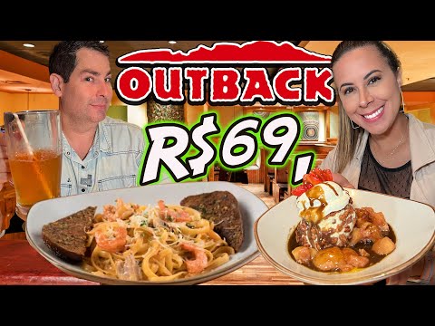 Menu outback só R$69 com refil e sobremesa