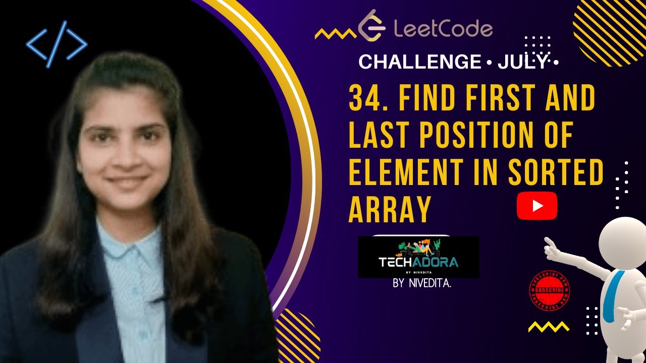 34. Find First and Last Position of Element in Sorted Array - YouTube