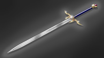 SketchUp sword 3, speed 3D model fantasy sword (Regalium)