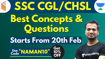 SSC CGL & CHSL | Best Concepts & Questions | Use Promo Code 