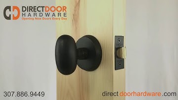 Emtek Bronze Egg Knob with Style 2 Rosette Flat Black
