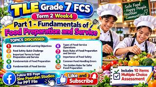 TLE Grade 7 | FCS Week 4 Term 2 |  Part 1 Fundamentals of Food Preparation and Service