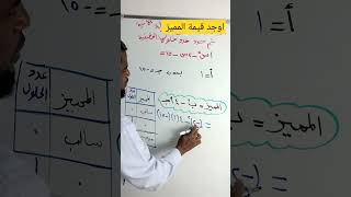 اوجد قيمة المميز