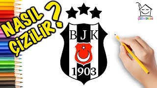 Nasıl Çizilir? - BJK- Beşiktaş - Logosu  - Resim Çizme - ÇİZİM OKULU Resimi