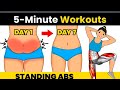 5 Min STANDING ABS Workout 🔥 No Jumping 🔥 Lose UPPER BELLY and LOWER BELLY Fat in 1 Week! ADVANCED