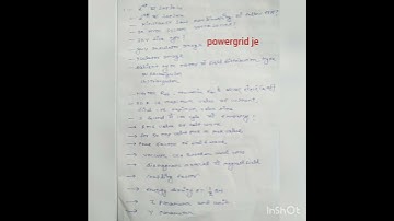 powergrid je electrical 2023 questions..