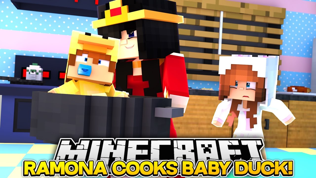 Minecraft Little Carly-RAMONA EATS BABY DUCK FOR DINNER!!