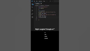 Right-Angled Triangle Star Pattern in C | Half Pyramid Pattern #CProgramming #PatternPrinting