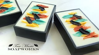 Framed Abstract Palette Knife Cold Process Soap (July 2021 Soap Challenge)