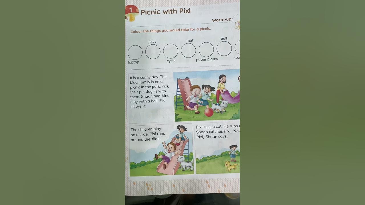 Ch1 Picnic with pixi Class 1 English Literature YouTube