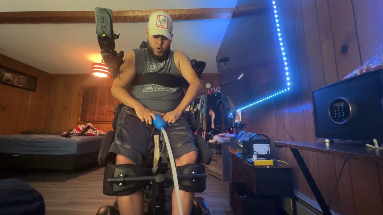 Quadriplegic Peeing Standing Up A Miracle with New Wheelchair! YouTube