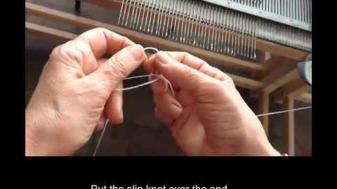 E wrap cast on of stitches on a single bed knitting machine - part 4