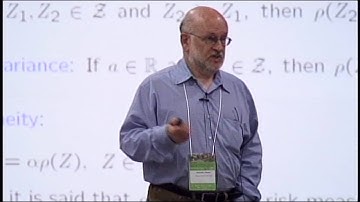 ICSP 2016: Risk Measures (Part I)