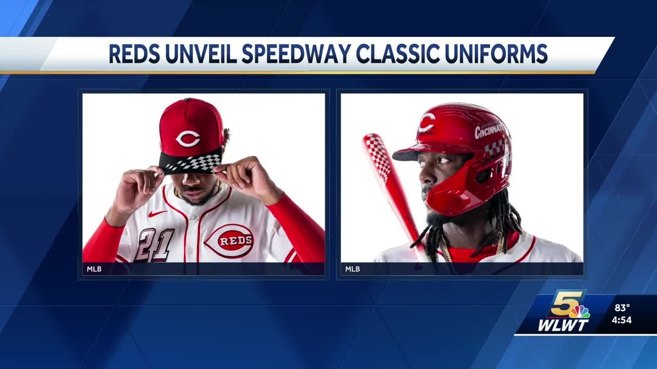 MLB unveil special Reds uniforms for Speedway Classic - YouTube