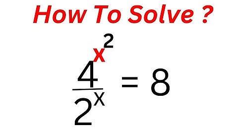 Math Olympiad Problem 4x^2/2^x=8 | Best Method | A Nice Exponential Equation...