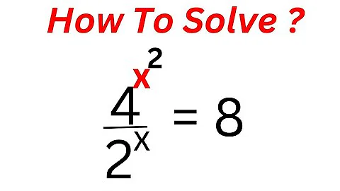 Math Olympiad Problem 4x^2/2^x=8 | Best Method | A Nice Exponential Equation...