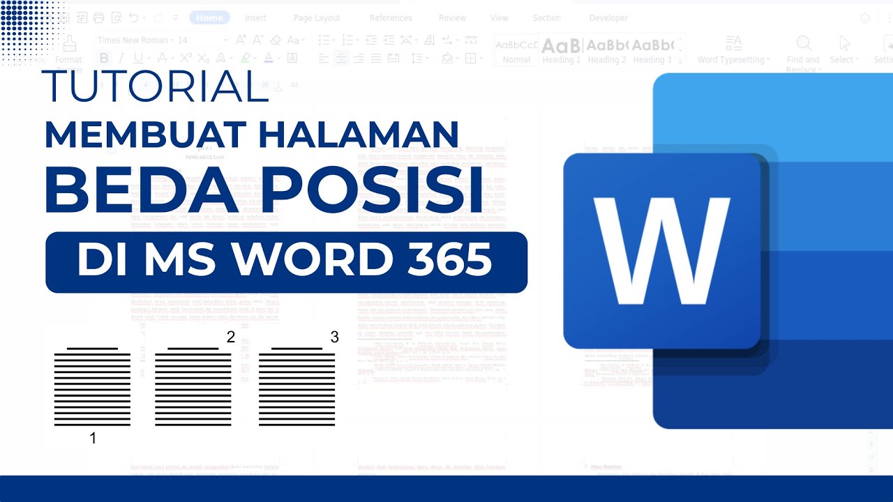 Tutorial mudah cara membuat halaman beda posisi di microsoft word 365