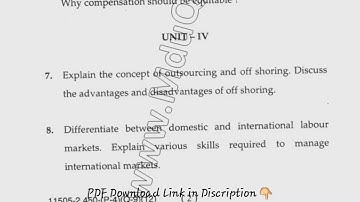 MBA 4th Sem Strategic Human Resource Management Question Paper
