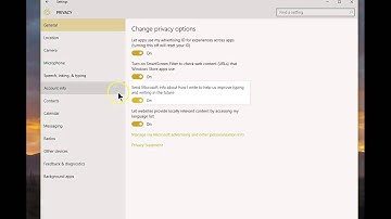 Turning Off the Keylogger in Windows 10