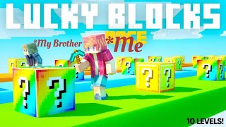 Minecraft lucky Blocks Race with my Brother  Full To Fun🤣|Telugu Amigos|