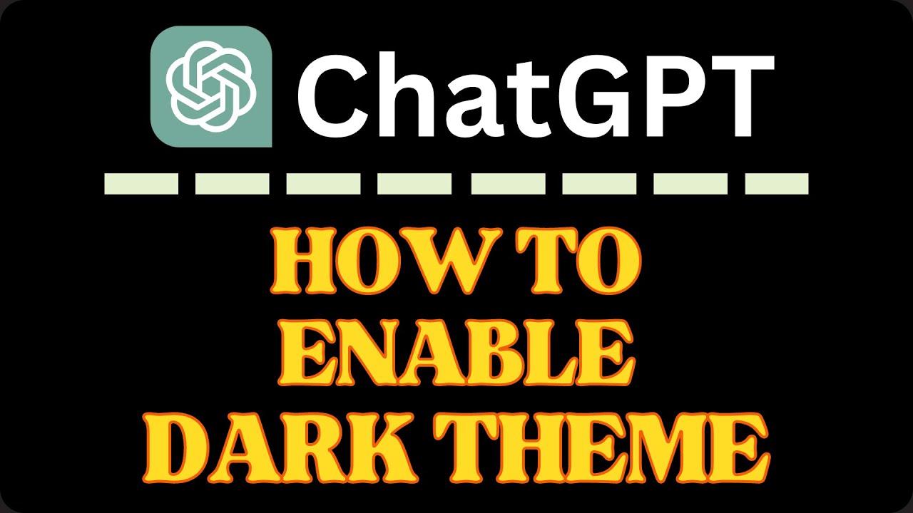How To Enable Dark Theme On ChatGPT Using The Desktop App | PC Tutorial ...