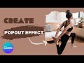 Popout effect in canva | canva tutorial