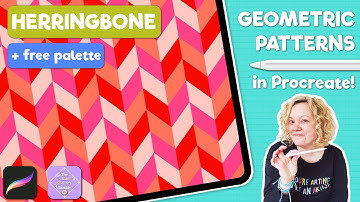 Herringbone Pattern in Procreate | Bright & Fun Geometric Tutorial + Free Palette!