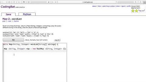 Map-2 (wordLen) Java Tutorial || coding bat.com