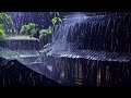 10 Hours of Heavy Rain on Metal Roof with Frogs and Crickets | Fall Asleep Fast